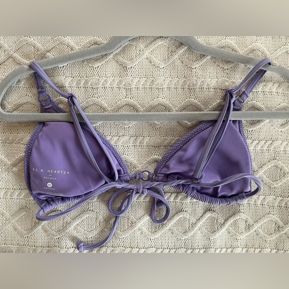 Pacsun “L.A.Hearts” Lavender Bikini Top, Padded Women’s size Medium - Picture 7 of 10